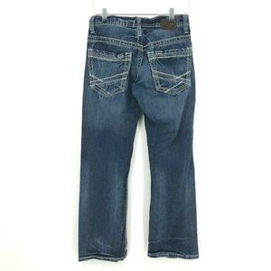 BKE Mens Carter Blue Jeans Cotton Buckle W28xL29